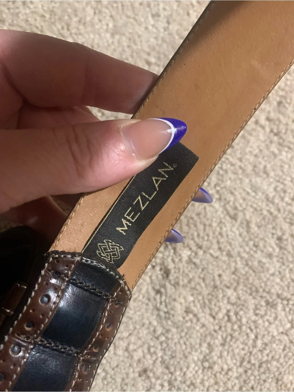 Vintage Mezlan Unisex Leather “Made in Spain” Belt